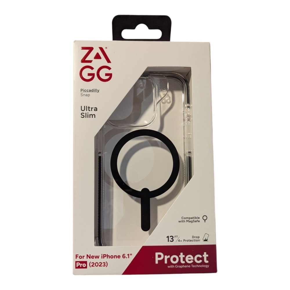 B1. ZAGG Piccadilly‎ Snap Magsafe Case Ultra Slim Apple iPhone 15 Pro - Clear